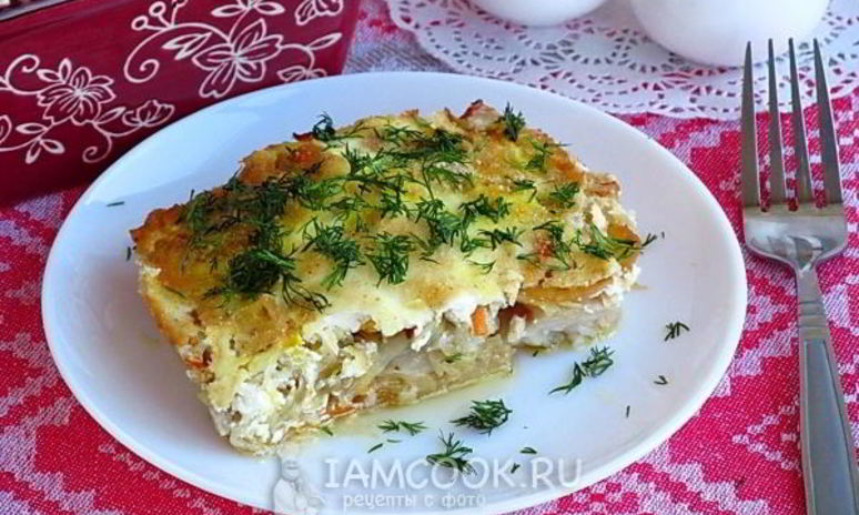 Рецепт рыбной запеканки с квашеной капустой