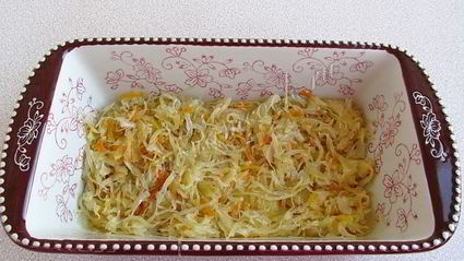 рыбная запеканка с квашеной капустой