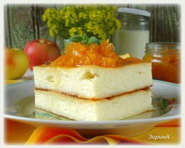 Творожная запеканка с тыквой в сиропе