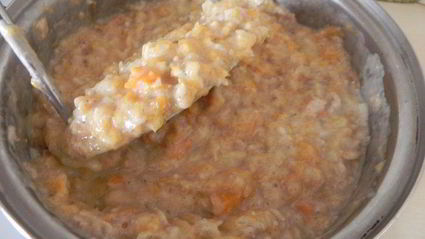 тыквенно-банановая запеканка под ореховой крошкой