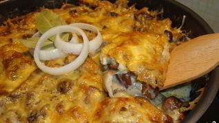 Запеканка грибная