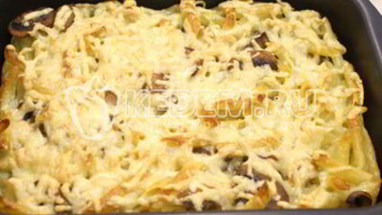 запеканка из макарон с грибами