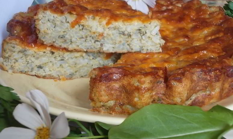 Рецепт запеканки из риса с щавелем