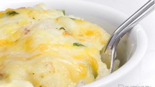 Запеканка из трески и картофельного пюре