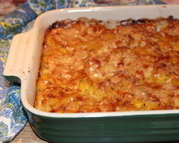 Запеканка из тыквы с пореем