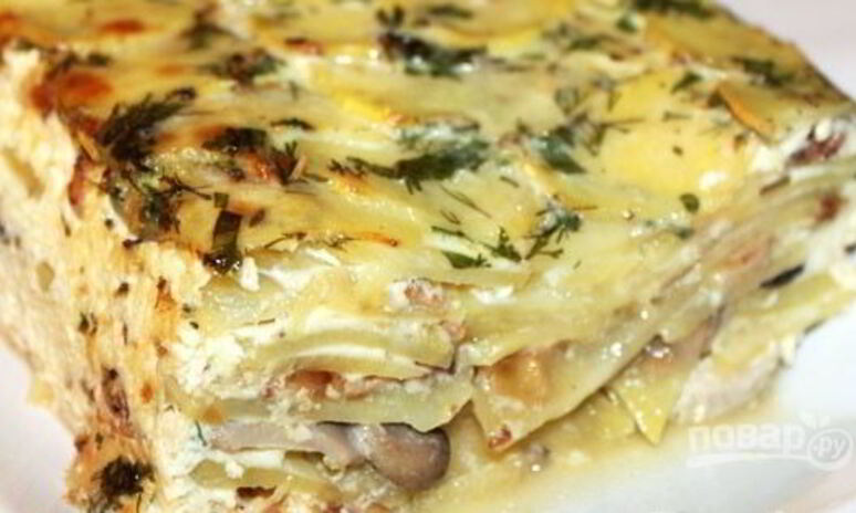 Рецепт запеканки картофельной с курицей в духовке