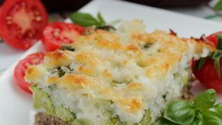 Запеканка с брокколи и рисом