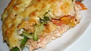 Запеканка с куриным филе и овощами