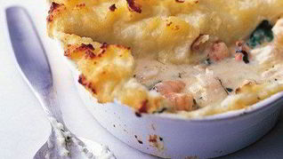 Запеканка с рыбой и картофелем