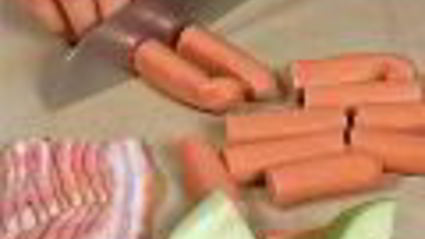 запеканка с сосисками и яблоками