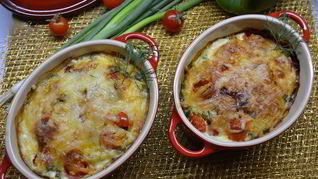 Запеканка с тунцом под сырной корочкой