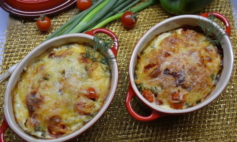 Рецепт запеканки с тунцом под сырной корочкой