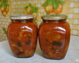 Баклажаны в томатно-чесночном соусе на зиму