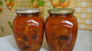 Баклажаны в томатно-чесночном соусе на зиму