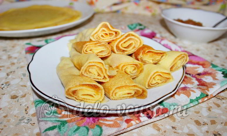 Рецепт блинчиков с джемом