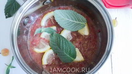 джем из крыжовника, лимона и мелиссы