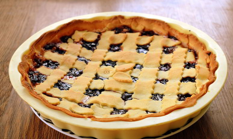 Рецепт кростаты с творогом и джемом