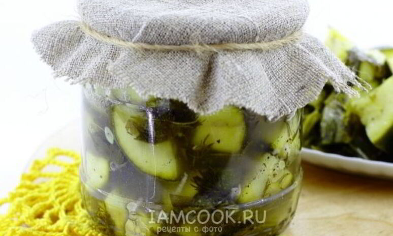 Рецепт кабачков горячей консервации