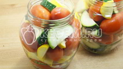 кабачки с помидорами на зиму