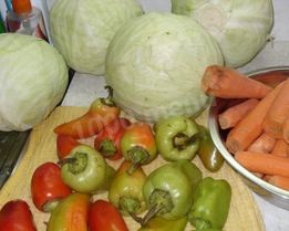 Капуста с перцем на зиму