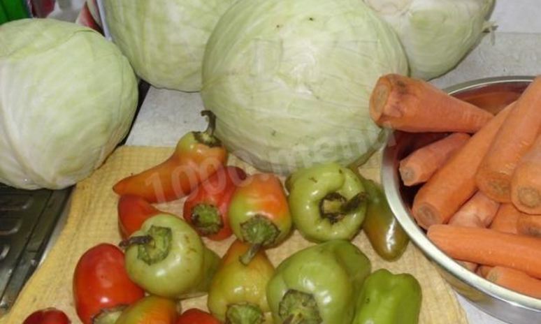 Рецепт капусты с перцем на зиму