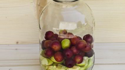 компот из алычи и яблок на зиму