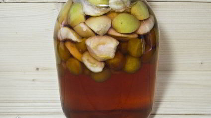 компот из алычи и яблок на зиму