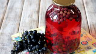 Компот из кизила и винограда на зиму