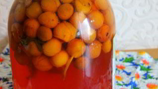 Компот из мелкой сливы с мятой