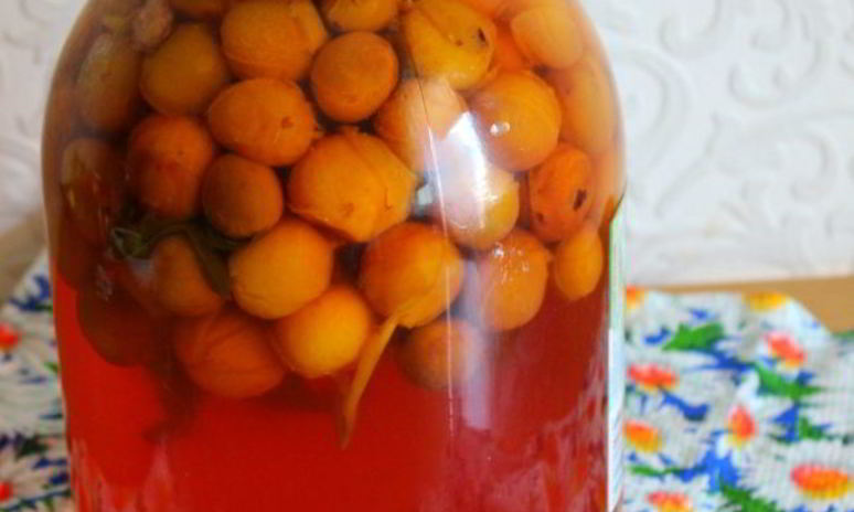 Рецепт компота из мелкой сливы с мятой