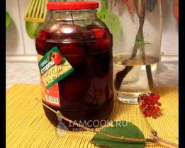 Компот из ранеток и черноплодки на зиму