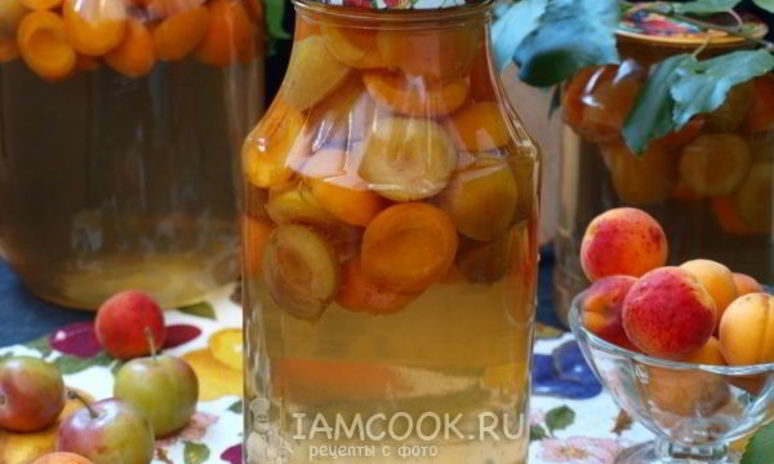 Рецепт компота из сливы и абрикоса на зиму