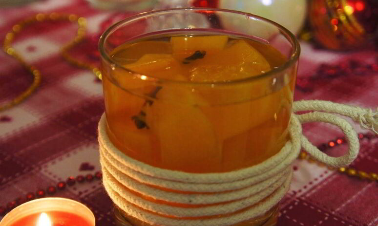 Рецепт компота из тыквы с апельсином