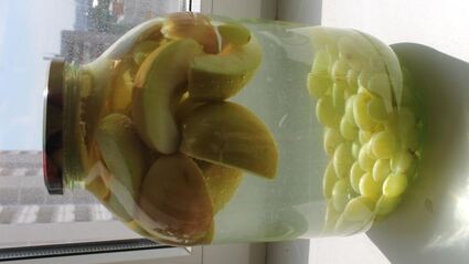 компот из винограда с яблоками в зиму