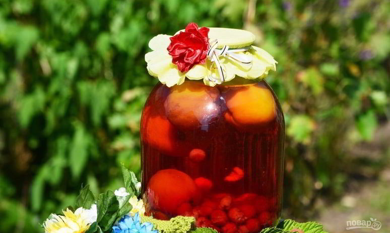 Рецепт компота из вишни и малины