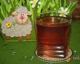 Нектариновый компот с черешней, клубникой и апельсином