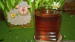 Нектариновый компот с черешней, клубникой и апельсином