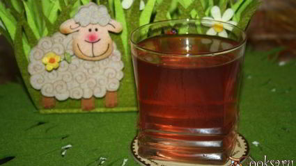 нектариновый компот с черешней, клубникой и апельсином