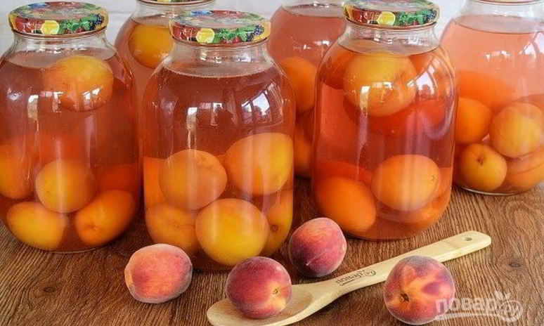 Рецепт персикового компота на зиму
