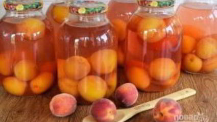 персиковый компот на зиму