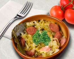 Квашеная капуста с сосиской