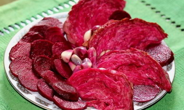 Рецепт квашенной красной капусты