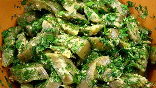Баклажаны, маринованные быстро