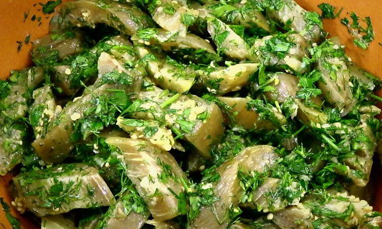 Рецепт баклажанов, маринованных быстро