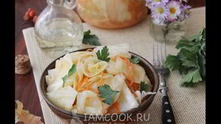 Капуста, маринованная кусочками