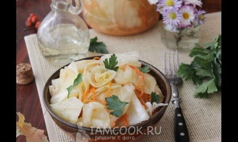 Рецепт капусты, маринованной кусочками