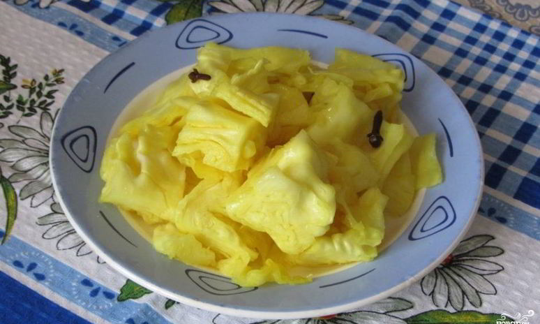 Рецепт капусты маринованной с куркумой