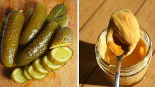 Маринованные огурцы с куркумой и горчицей