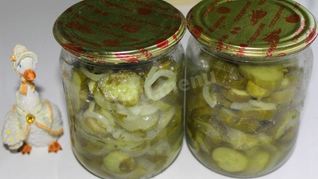 Маринованные огурцы с луком на зиму