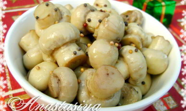 Рецепт маринованных шампиньонов на закуску